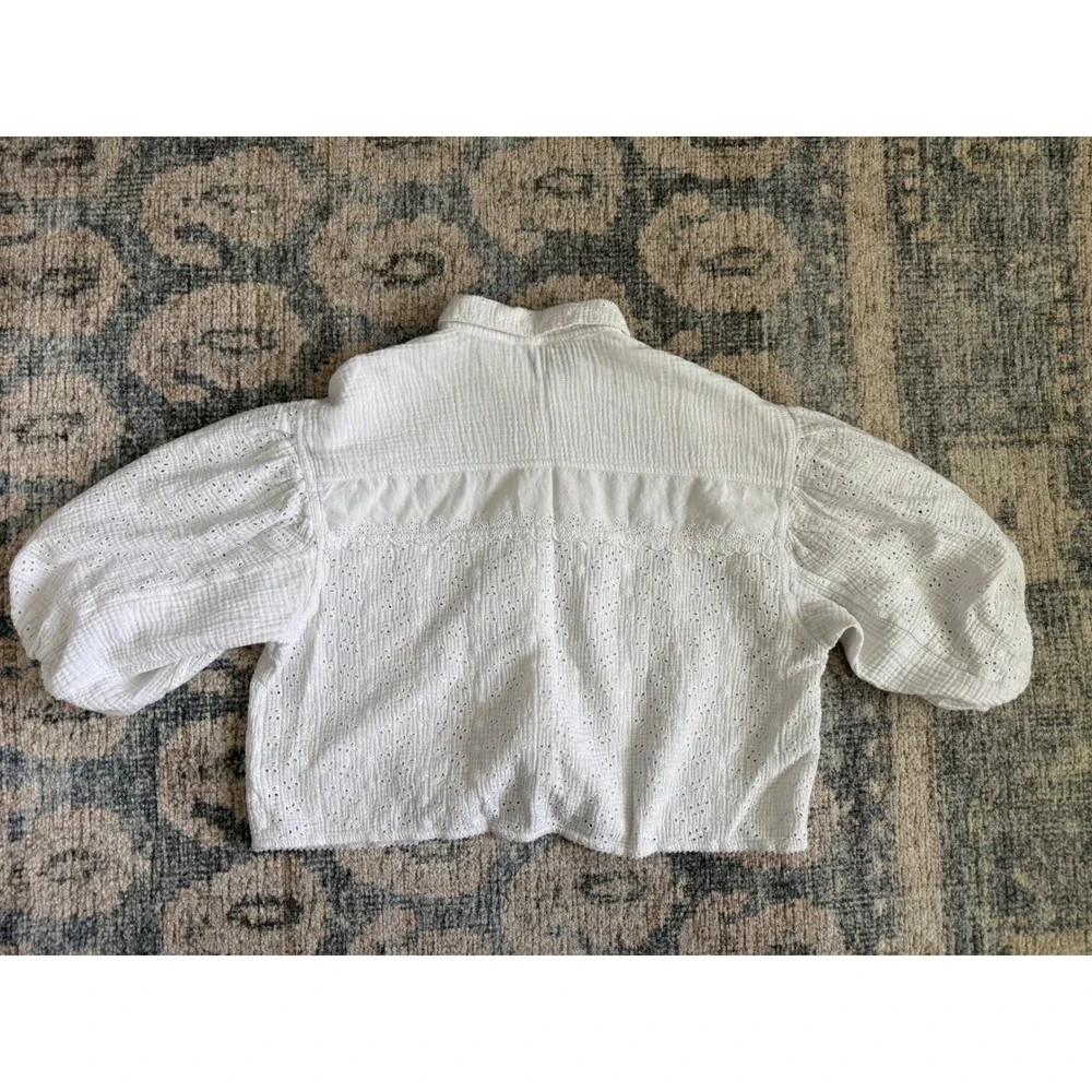 Free People Full Bloom 3/4 Sleeve Button Up Shirt Small Excellent Condition - Picture 6 of 7